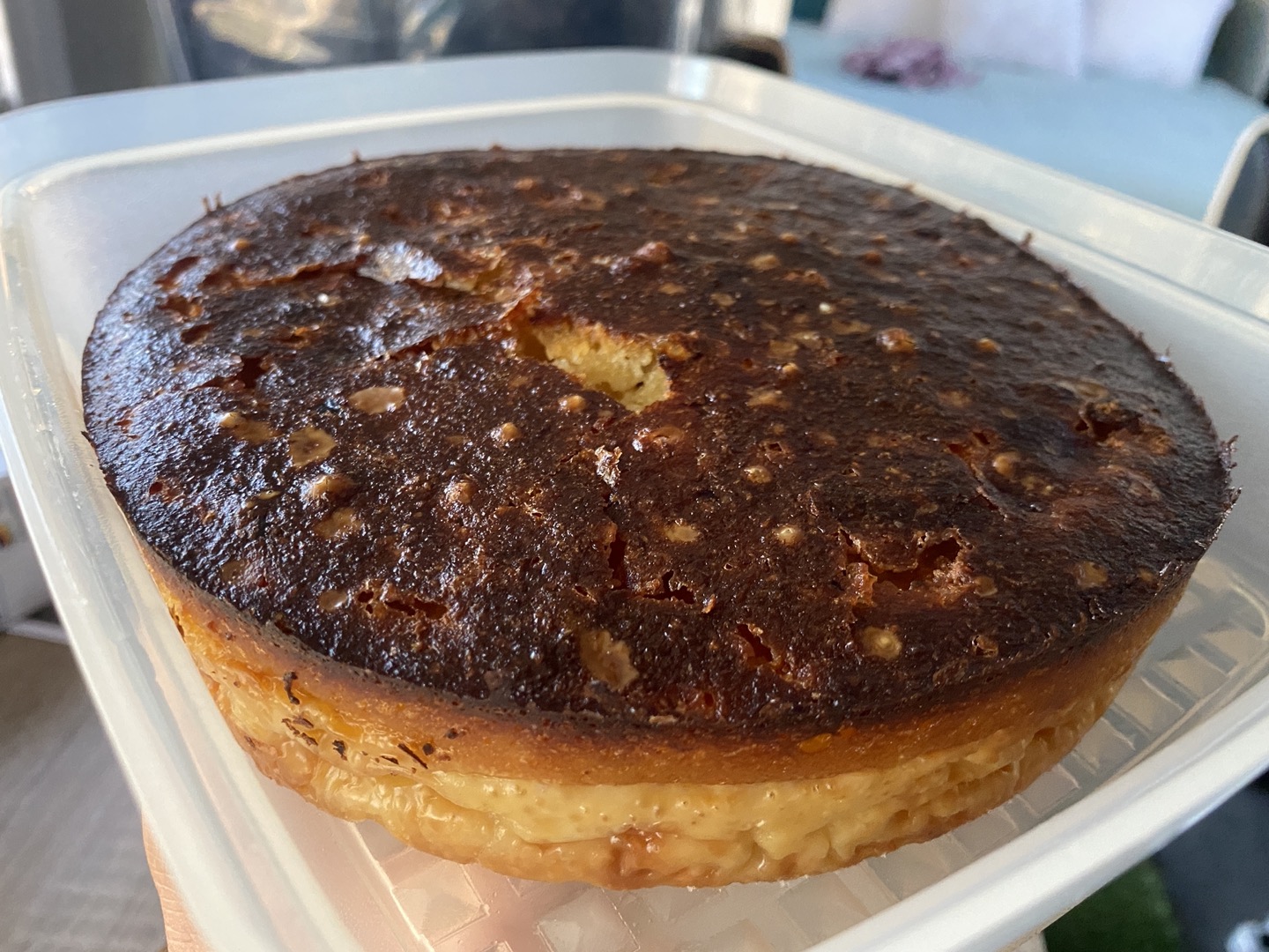 gluten free dessert, gluten fre impossible pie, adu recipe, healthy dessert, air fryer coconut pie, air fryer impossible pie, healthy coconut pie