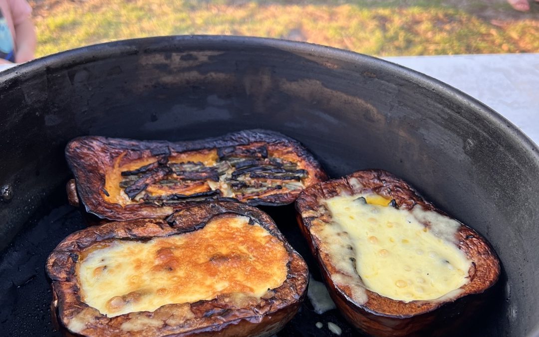 Camp Oven Stuffed Pumpkin