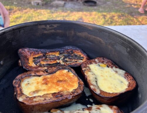 Camp Oven Stuffed Pumpkin
